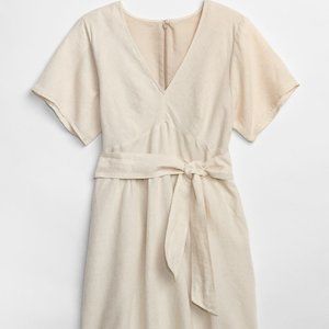 Kimono Sleeve Tie‑Belt Dress in Linen 20